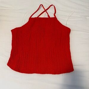 Red Women's Halter Top